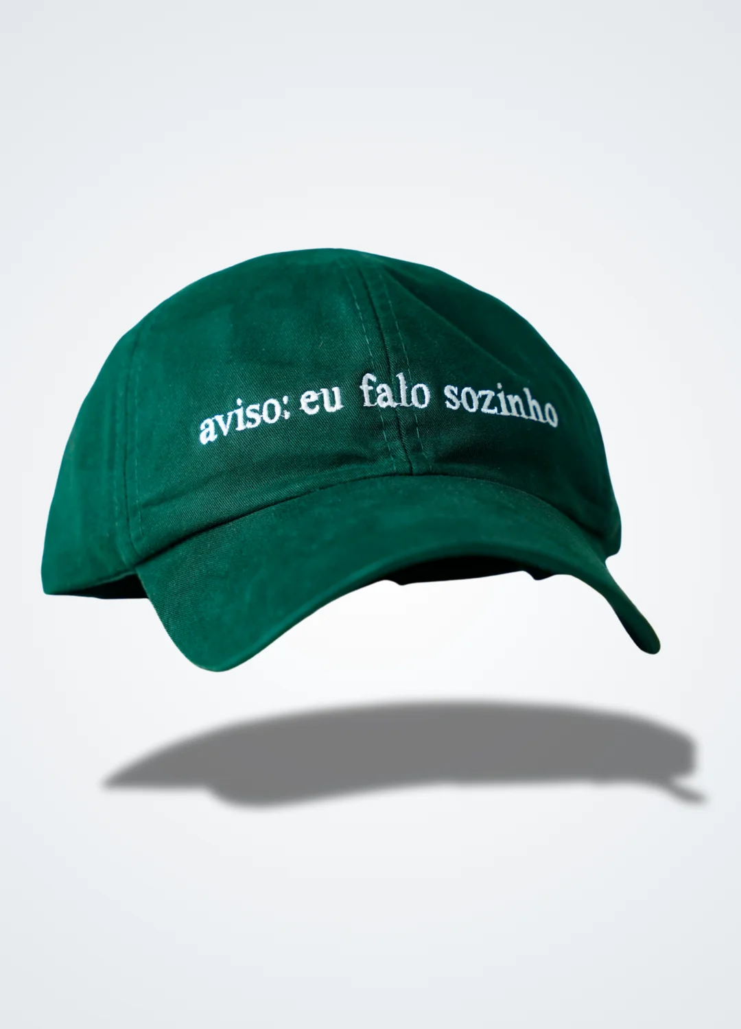 Boné Aviso: eu falo sozinho - Verde Musgo